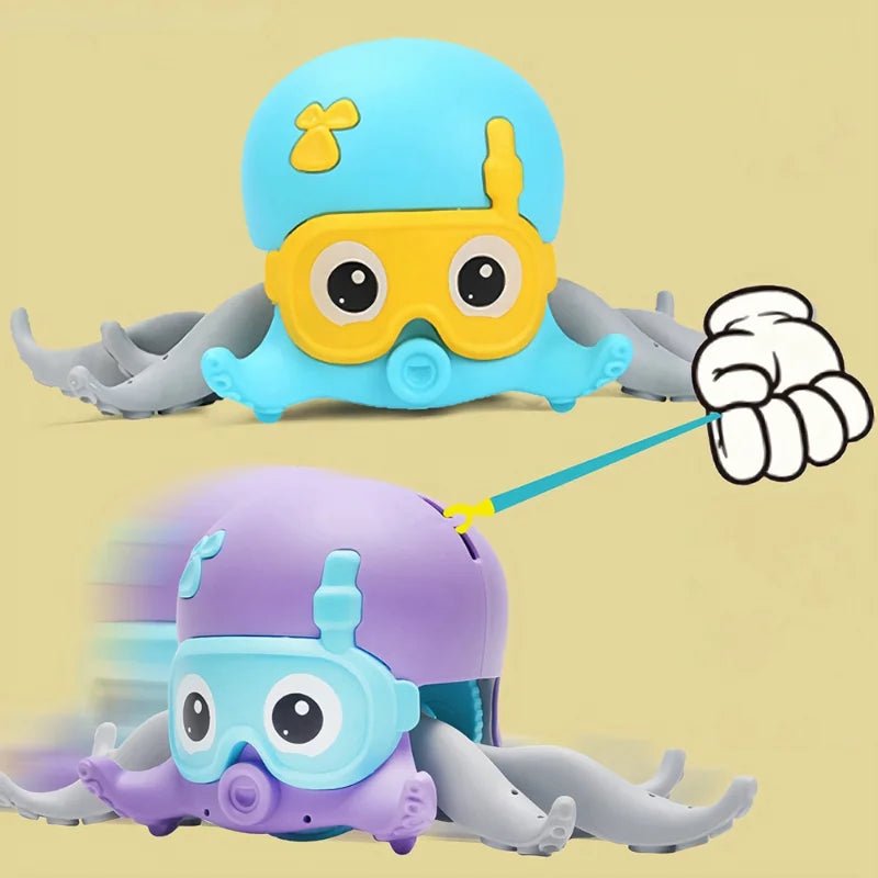 Clockwork Octopus Cat Toy for Land and Water