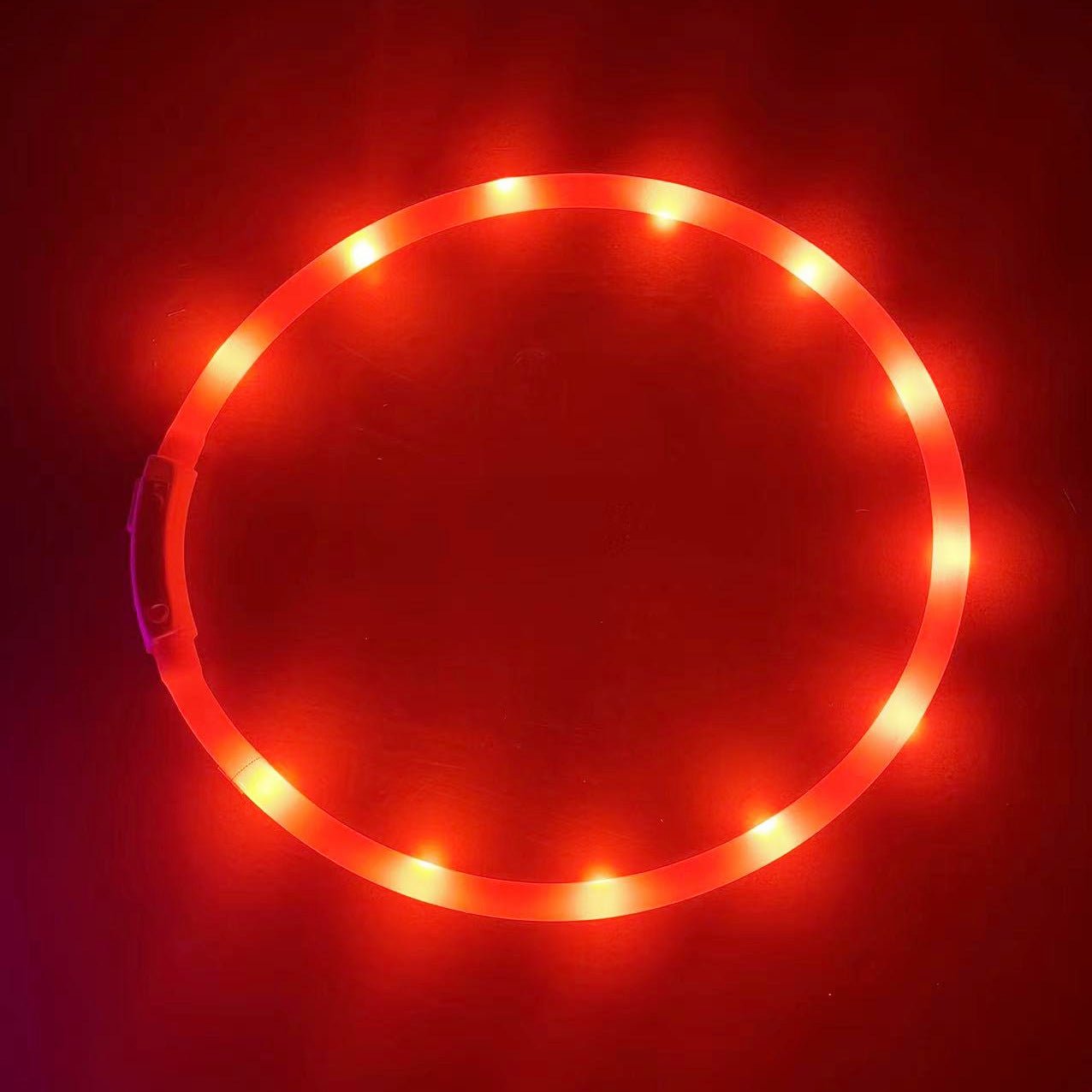 Cuttable USB Rechargeable Silicone Luminous LED Collar