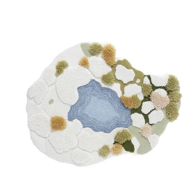 DAVINRICH 3D Garden Moss Tufting Wool Hand Made High-Class Luxury Carpet