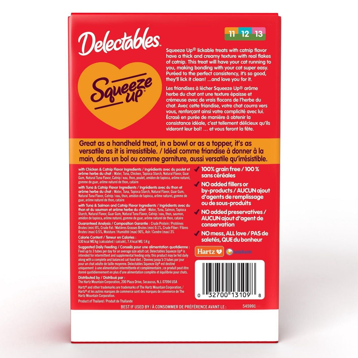 Delectables Chicken & Cat Nip, Tuna & Catnip, Tuna & Salmon Cat Nip Squeeze Up™ Cat Treat, 20 Pack - Catnipster: The Ultimate Cat Accessory Shop - 