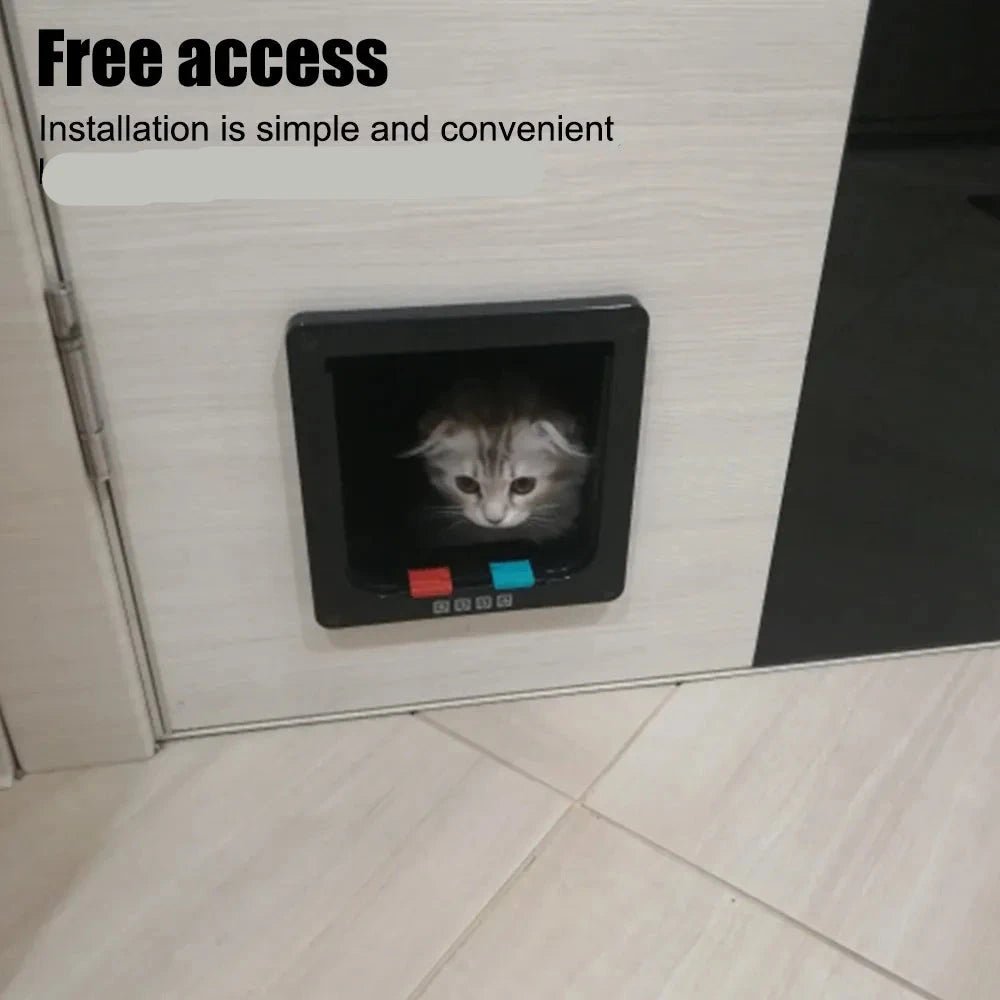 Dog and Cat Flap Door w/ 4-Way Lock Security Flap