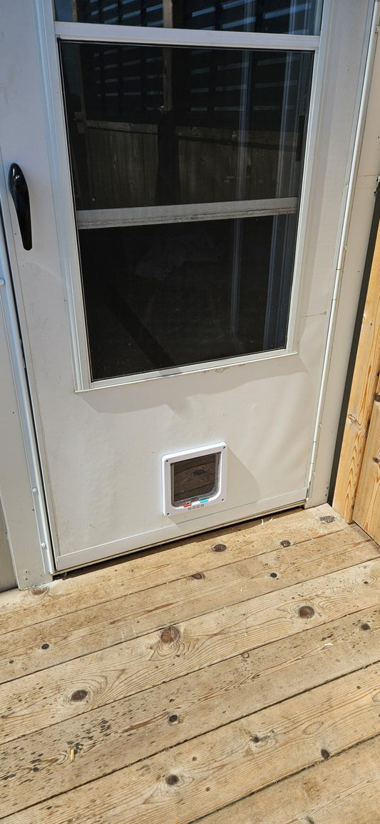 Dog and Cat Flap Door w/ 4-Way Lock Security Flap
