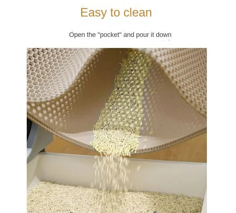 Double-Layer Non-Slip Waterproof Cat Litter Mat