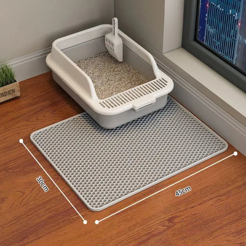 Double-Layer Non-Slip Waterproof Cat Litter Mat