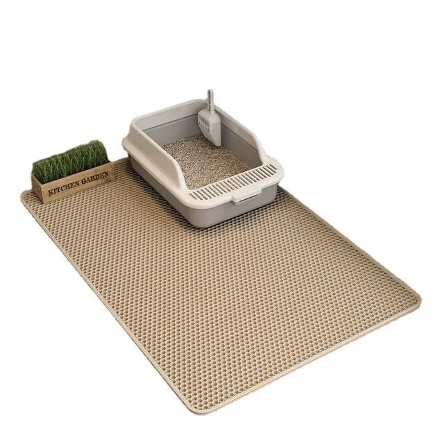 Double-Layer Non-Slip Waterproof Cat Litter Mat