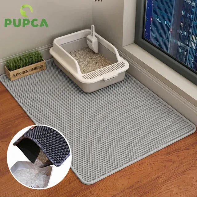 Double-Layer Non-Slip Waterproof Cat Litter Mat