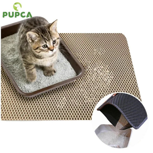 Double-Layer Non-Slip Waterproof Cat Litter Mat