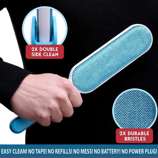 Double-Sided Lint Hair Remover Padded Brush for Furniture and Clothes