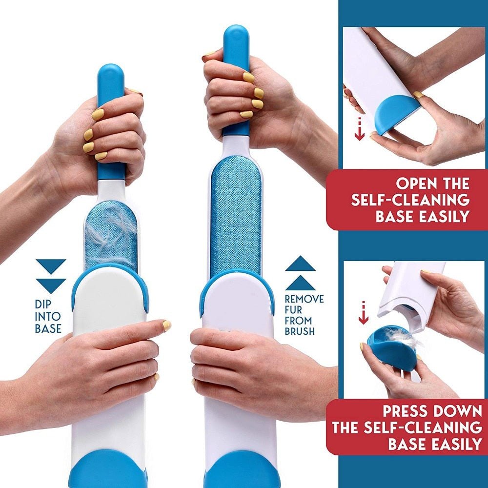 Double-Sided Lint Hair Remover Padded Brush for Furniture and Clothes