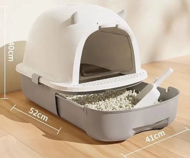 Drawer-Style Aesthetic Large Capacity Cat Litter Sandbox