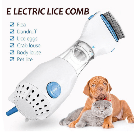 Electric Lice Comb for Fleas, Dandruff, Lice + Eggs, Crab Louse & Body Louse
