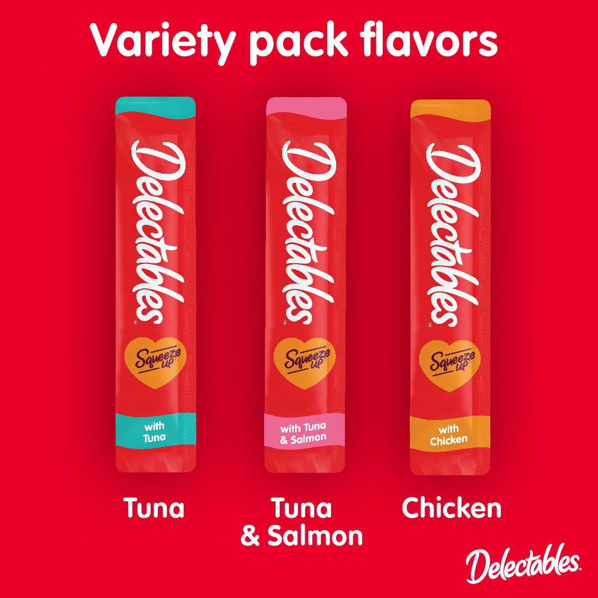 Delectables Chicken, Tuna & Salmon Squeeze Up™ Cat Treats 54 Pack