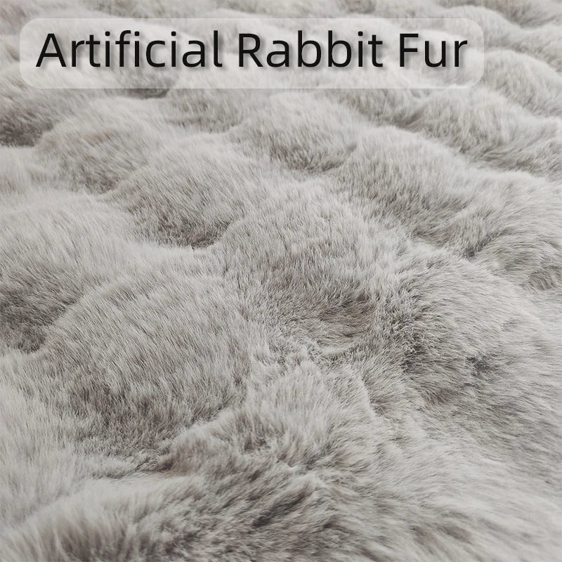 Faux Rabbit Hair Anti-Slip Fluffy Rug