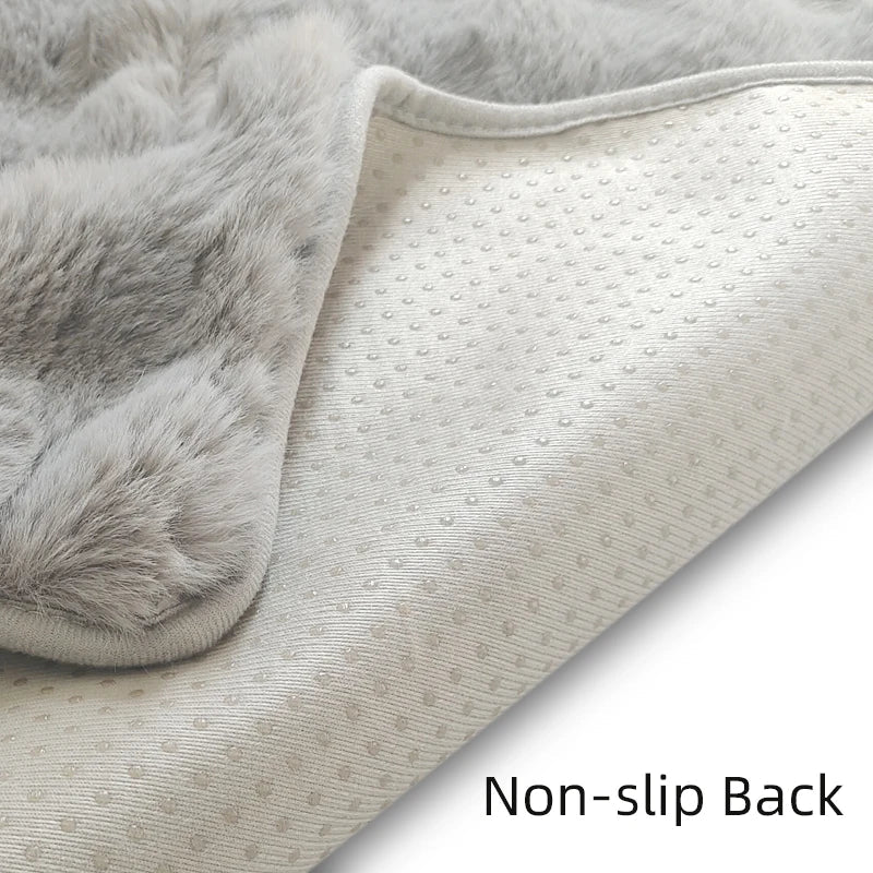 Faux Rabbit Hair Anti-Slip Fluffy Rug