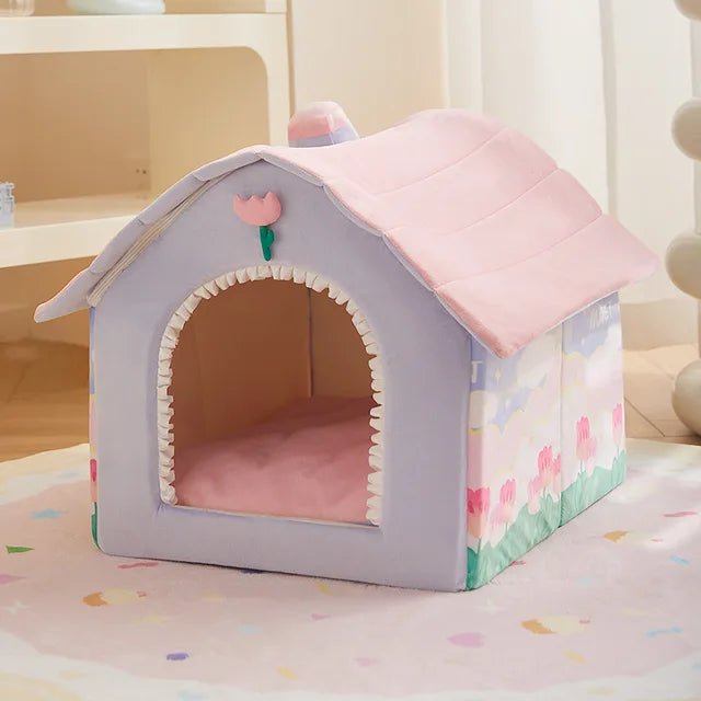 Festive Winter Cat House