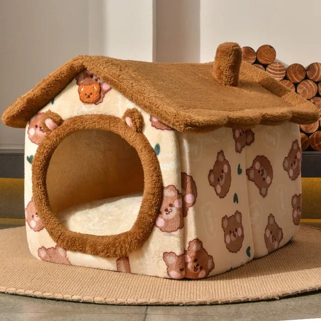 Festive Winter Cat House