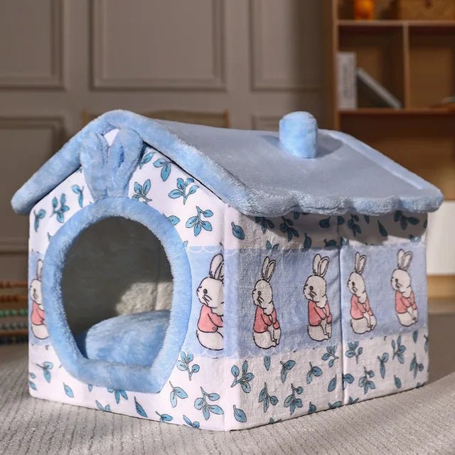 Festive Winter Cat House