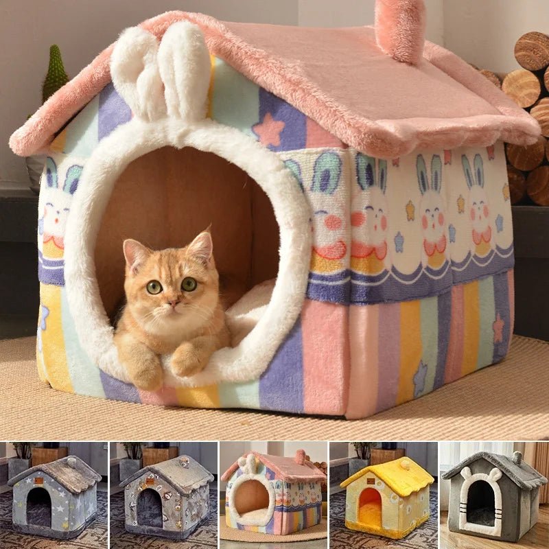 Festive Winter Cat House