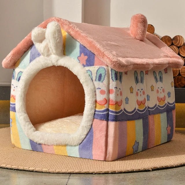 Festive Winter Cat House