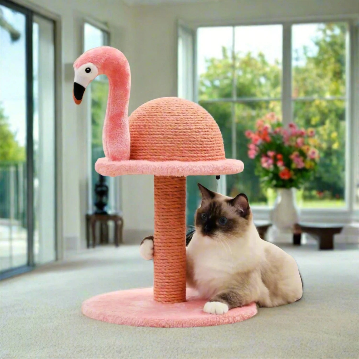 Flamingo & Swan Cat Scratching Posts