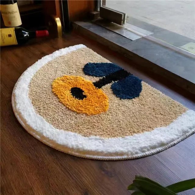 Flocking 3D Floral Absorbent Entrance Mat