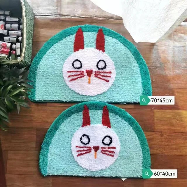 Flocking 3D Floral Absorbent Entrance Mat