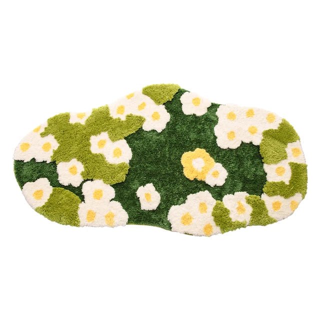 Garden Bloom Flowers Shaggy Tufted Non-Slip Carpet