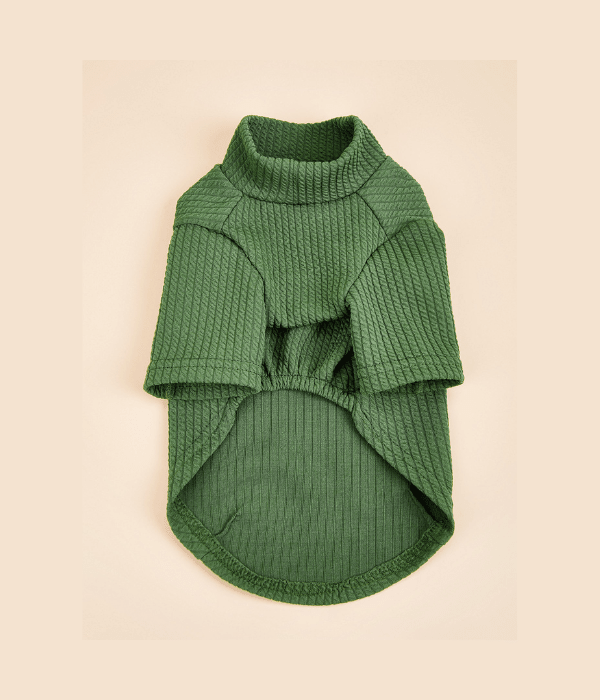 Green Small Plaid Pet Sweater