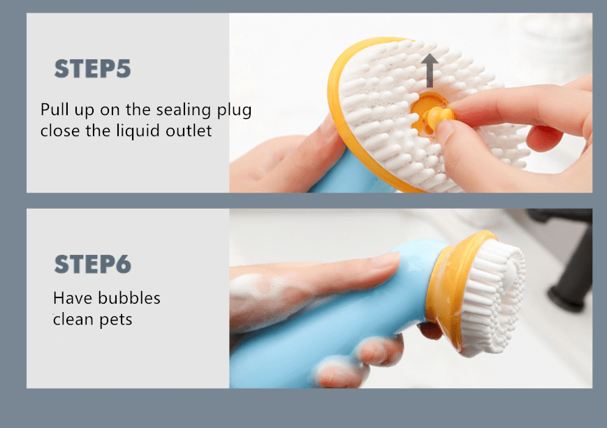 Handheld Massaging Pet Bath Brush