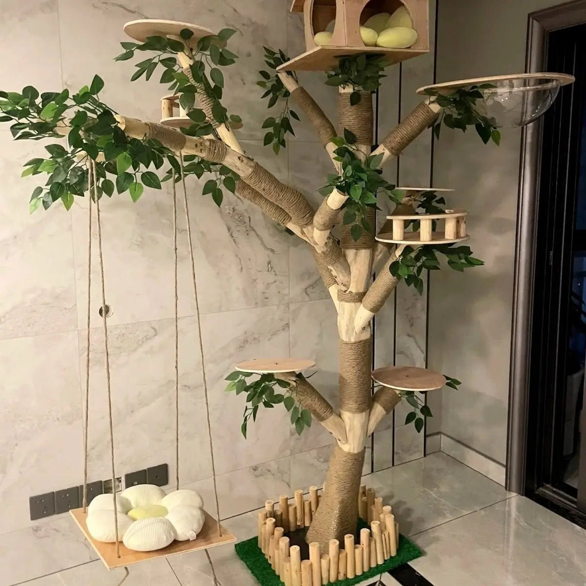 Indoor Simulation Tree for Cat with Large Family Climbing Frame