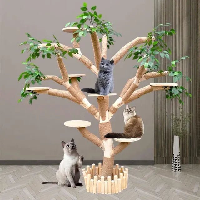 Indoor Simulation Tree for Cat with Large Family Climbing Frame