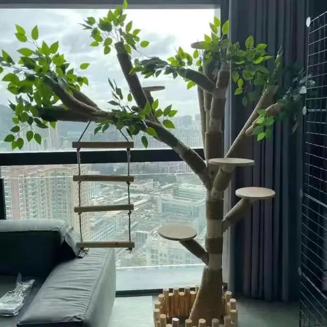 Indoor Simulation Tree for Cat with Large Family Climbing Frame