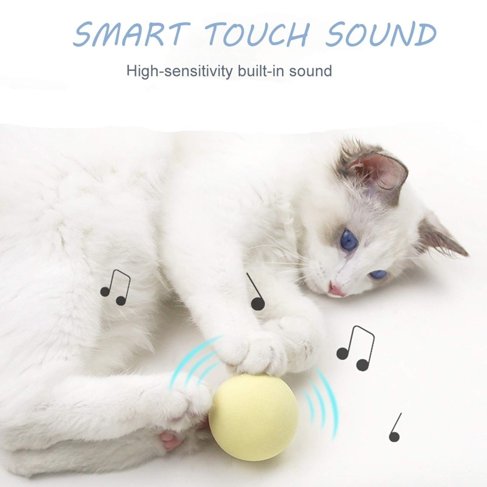 Interactive Touch Play Animal Sounds Catnip Lid Toy