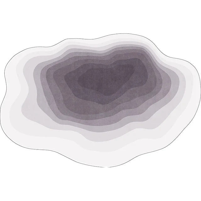 Irregular Solid Non-Slip Color Plush Carpet Nordic Style