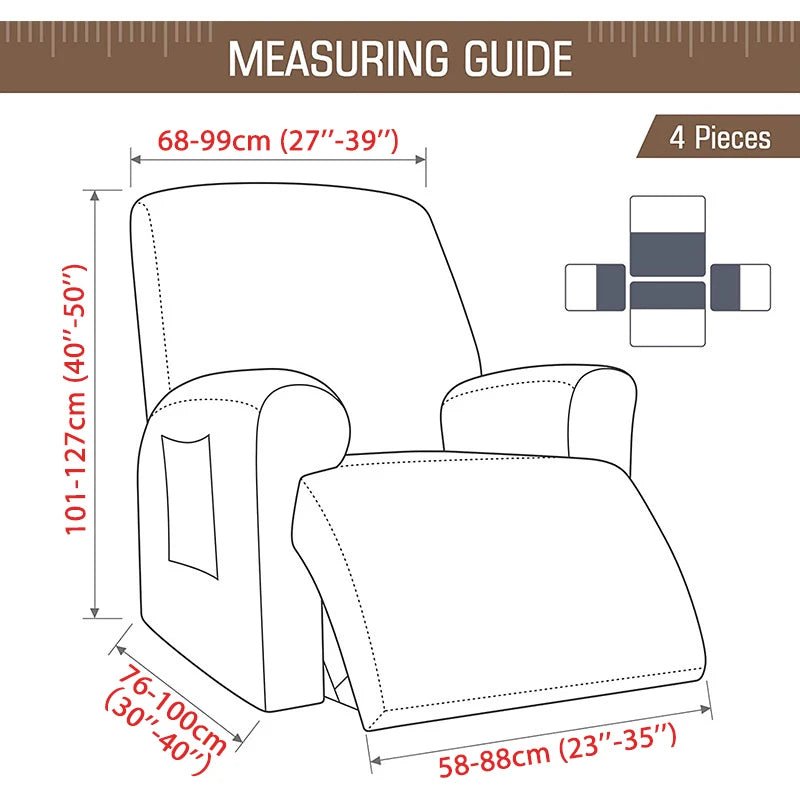 Jacquard Armchair Recliner Elastic Couch Slipover Furniture Protector