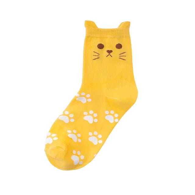 Kawaii Harajuku Cat Crew Socks for Women