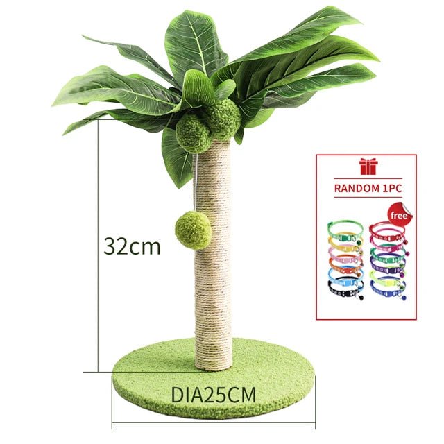 Kitten Coconut Tree Scratching Post w/ Coconut Sisal Balls