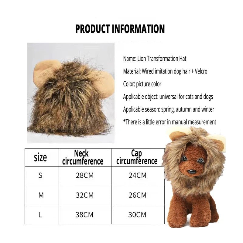 Lion Mane Wig for Cats