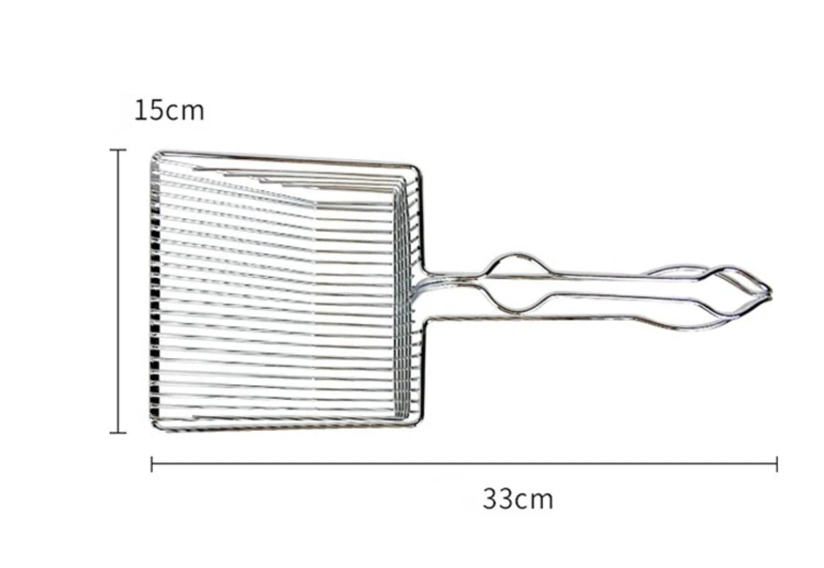 Metal Litter Shovel w/ Wooden or Metal Handle