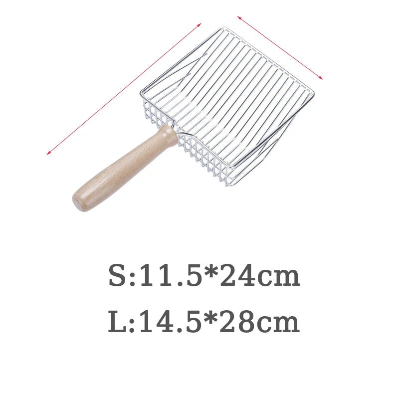 Metal Litter Shovel w/ Wooden or Metal Handle