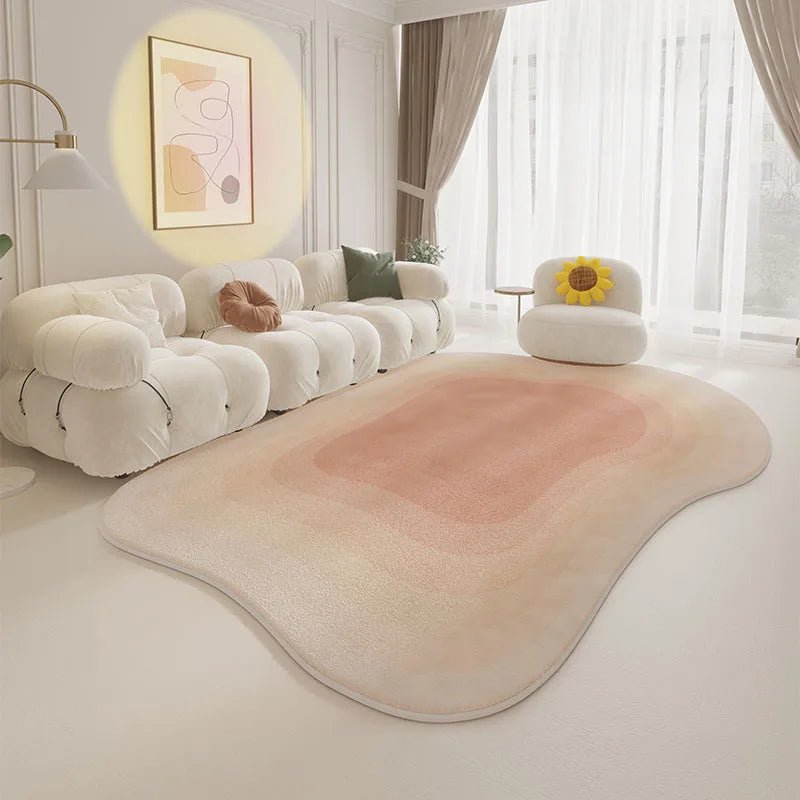 Modern Irregular Carpet Cream Style