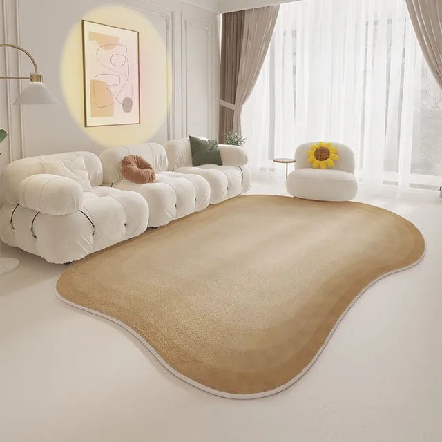 Modern Irregular Carpet Cream Style