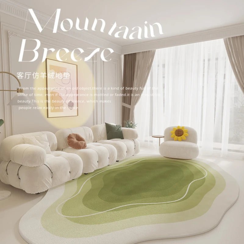 Modern Irregular Carpet Cream Style