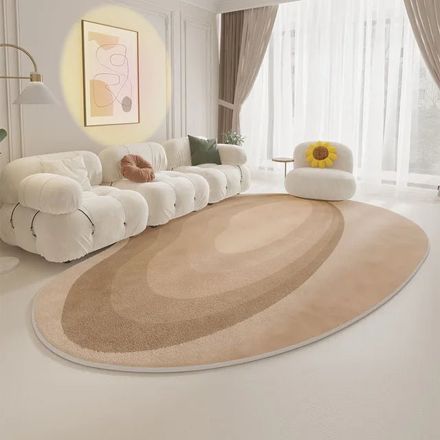 Modern Irregular Carpet Cream Style