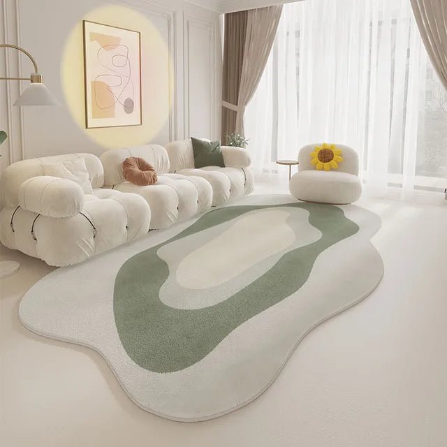 Modern Irregular Carpet Cream Style