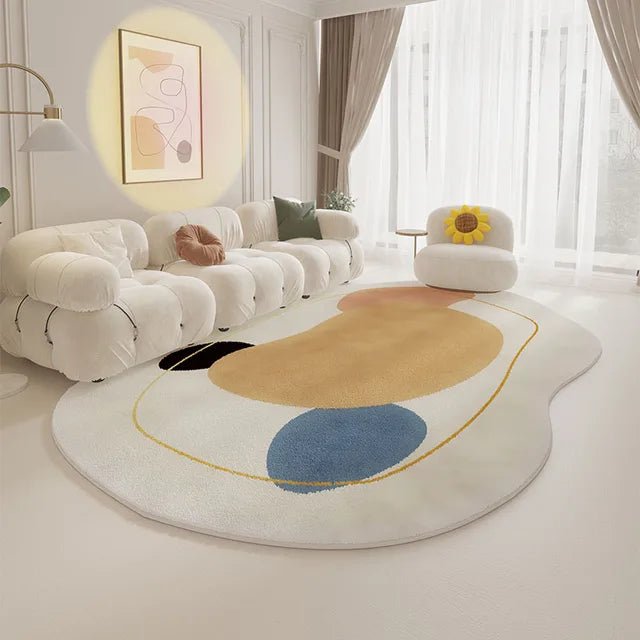 Modern Irregular Carpet Cream Style
