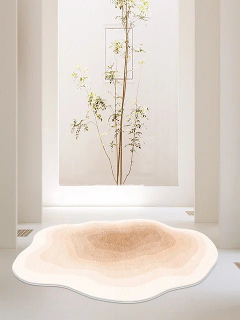 Modern Minimalist Pindrop Waves Non-Slip Carpet