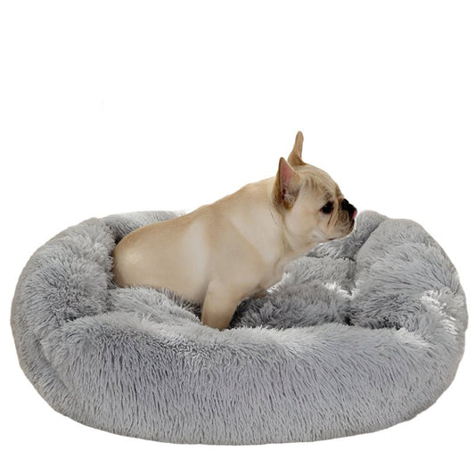Multi-Color Plush Square Bed for Cats and Small Dogs