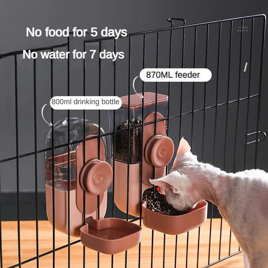 Pet Cage Food and Water Feeder