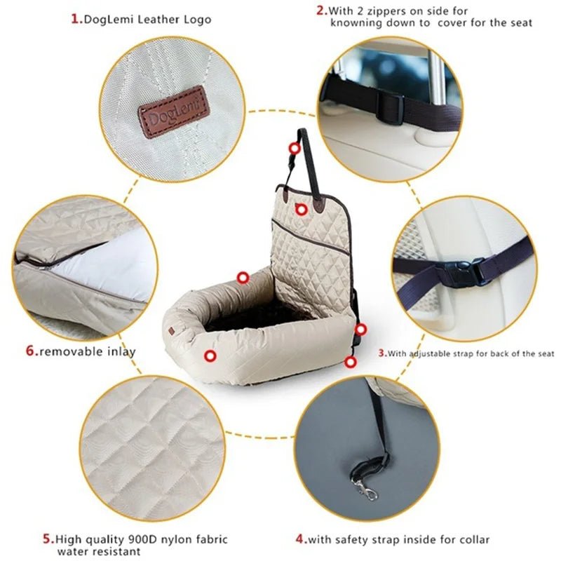 Pet Car Carrier for Front & Back Seats